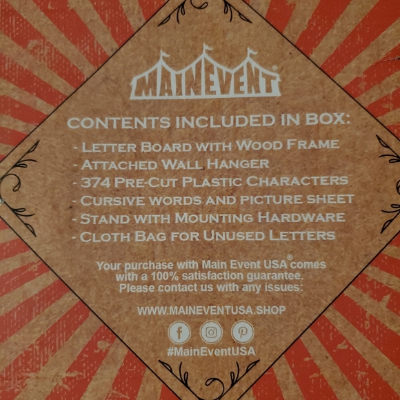 New in box Main Event letterboard - Picture 3 of 5